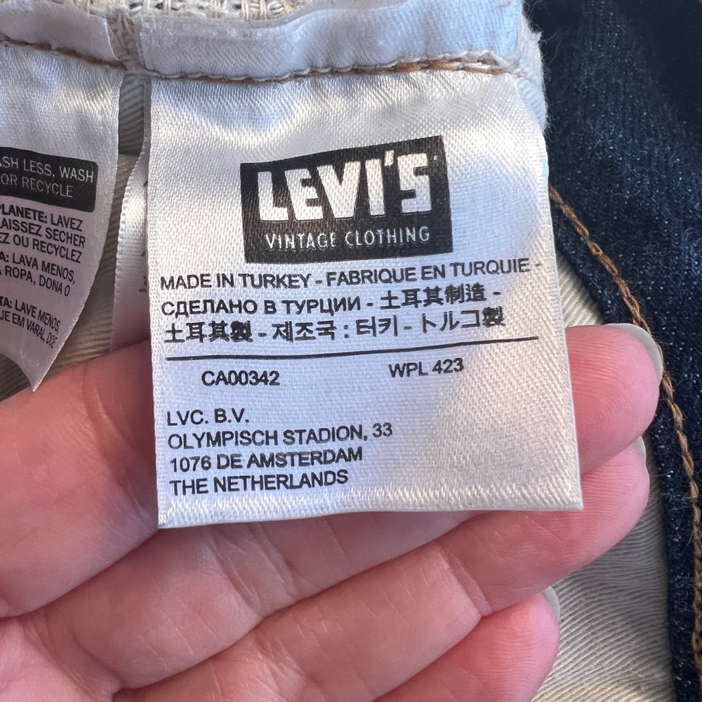 LEVIS VINTAGE CLOTHING- 505-0217 *31x 34- pls read below- rare RED LINE BIG E. - Picture 14 of 16